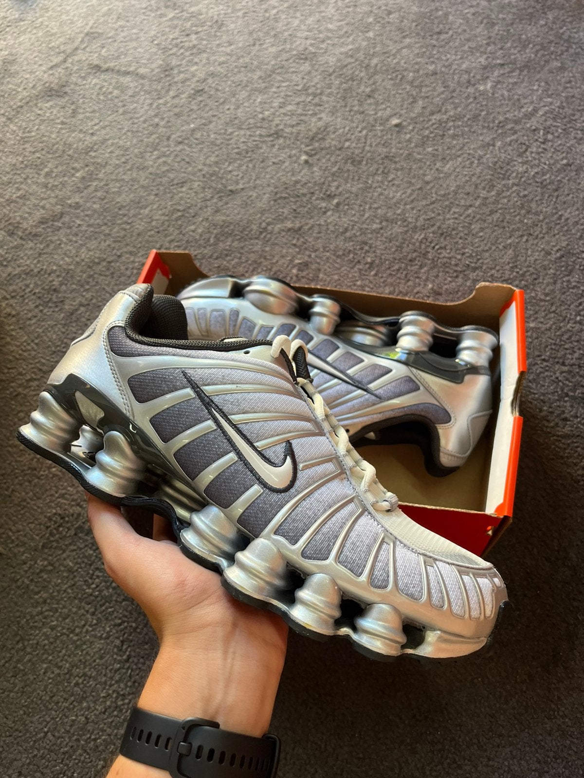 Nike Shox TL Zilver - Maat 44.5, Overige kleuren, Nieuw, M, Ophalen of Verzenden