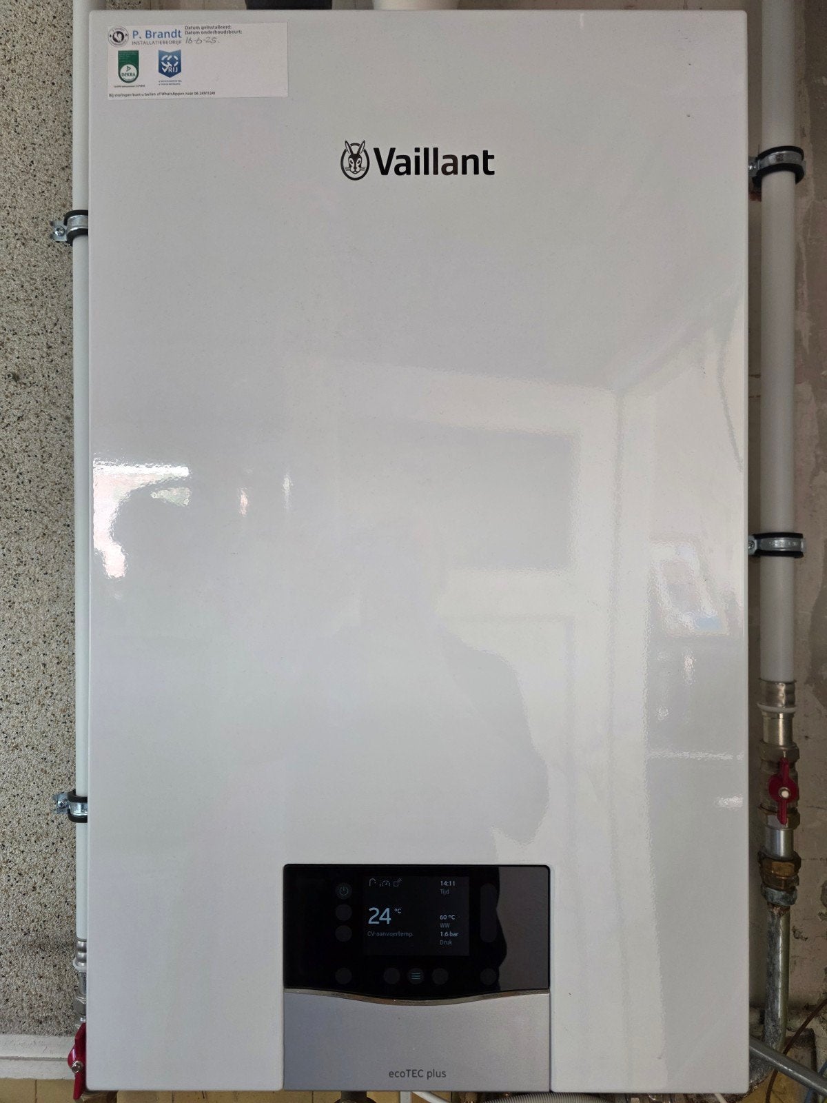 Vaillant Ecotec Plus CW4 December 2023 (110m3 totaal), Ophalen, Aardgas, Geiser, Minder dan 20 liter