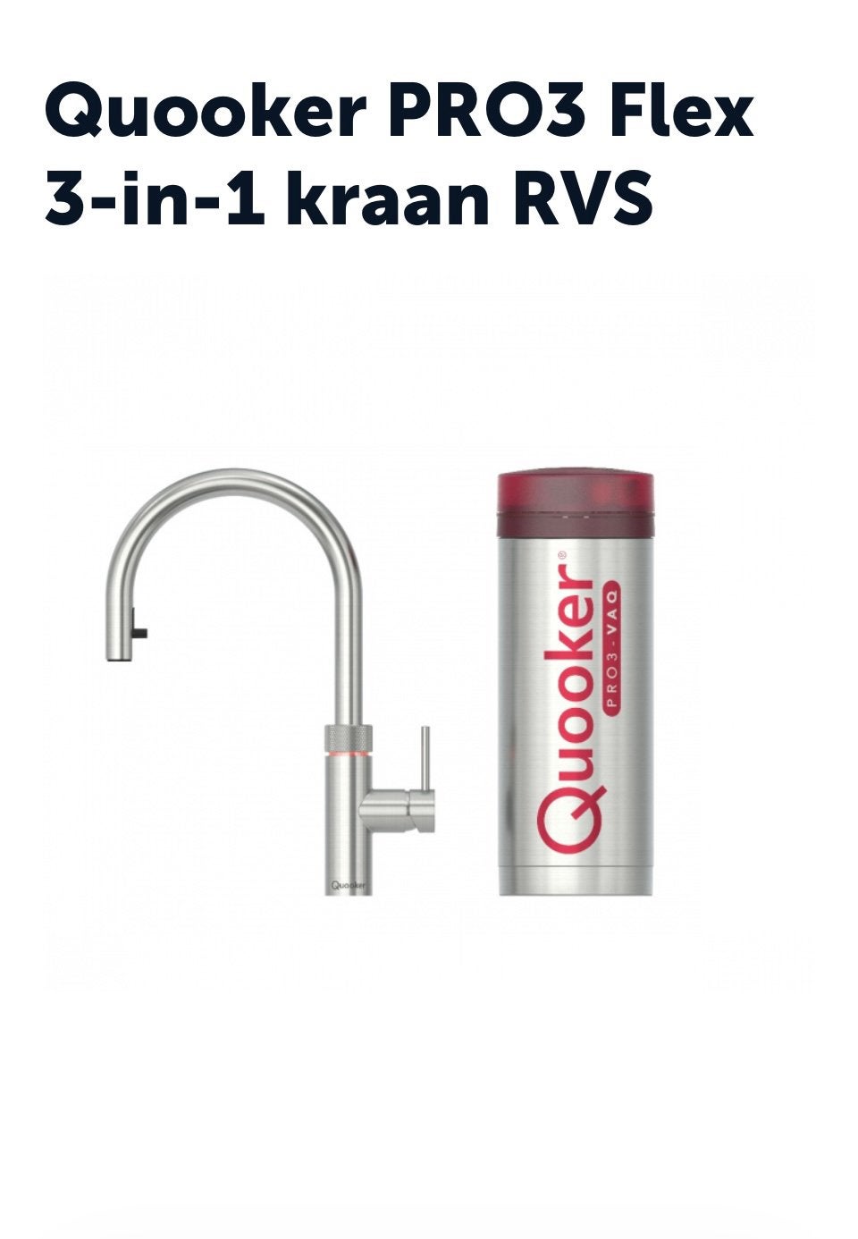 Quooker Cube+ combi+ RVS Flex NIEUW, Ophalen, Nieuw