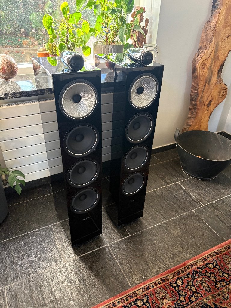 B&W 702 S2 speakers. High End piano black, Stereo speakers, Gebruikt, Bowers & Wilkins (B&W), Ophalen