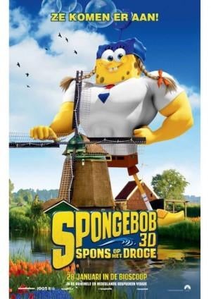 SPONGEBOB  :  SPONS   OP   HET   DROGE      filmposter., Verzamelen, Rechthoekig Staand, Verzenden, Nieuw, A1 t/m A3