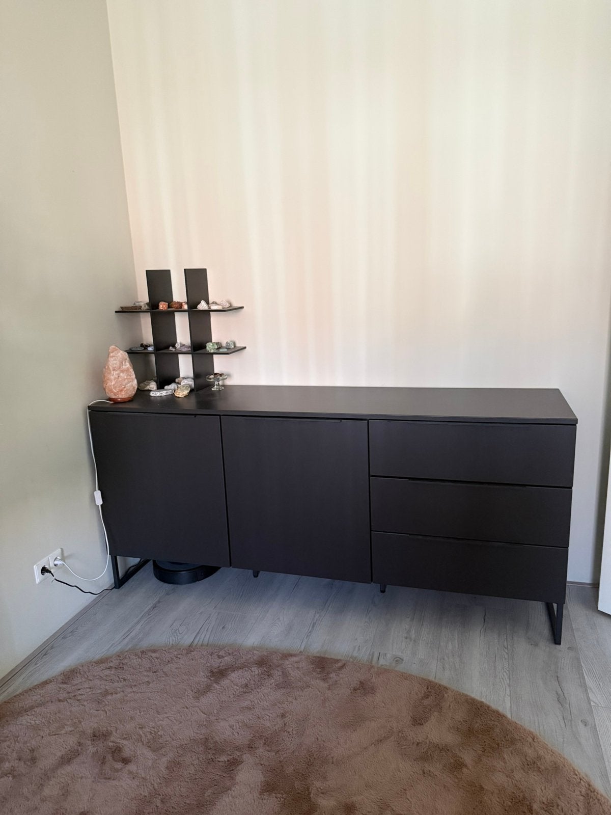 Dressoir malaga 88x190x48 zwart, Ophalen, Zo goed als nieuw, 25 tot 50 cm
