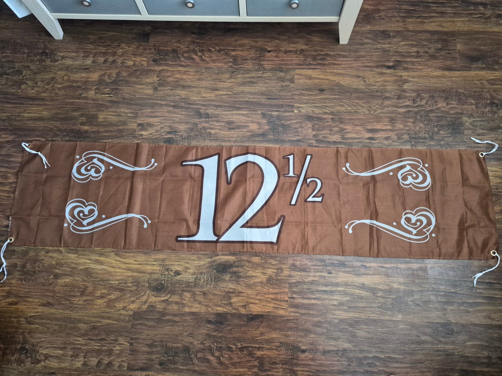Feestbanner 12,5 jaar getrouwd, Ophalen of Verzenden, Gebruikt, Versiering, Geboorte of Huwelijk