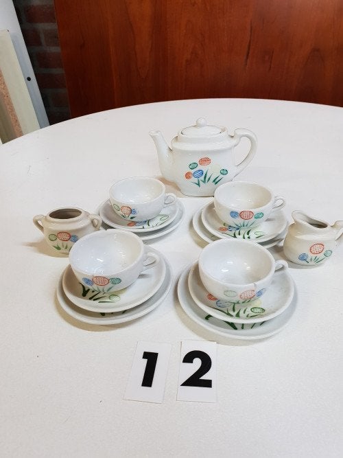 mini servies gekleurd, Ophalen of Verzenden