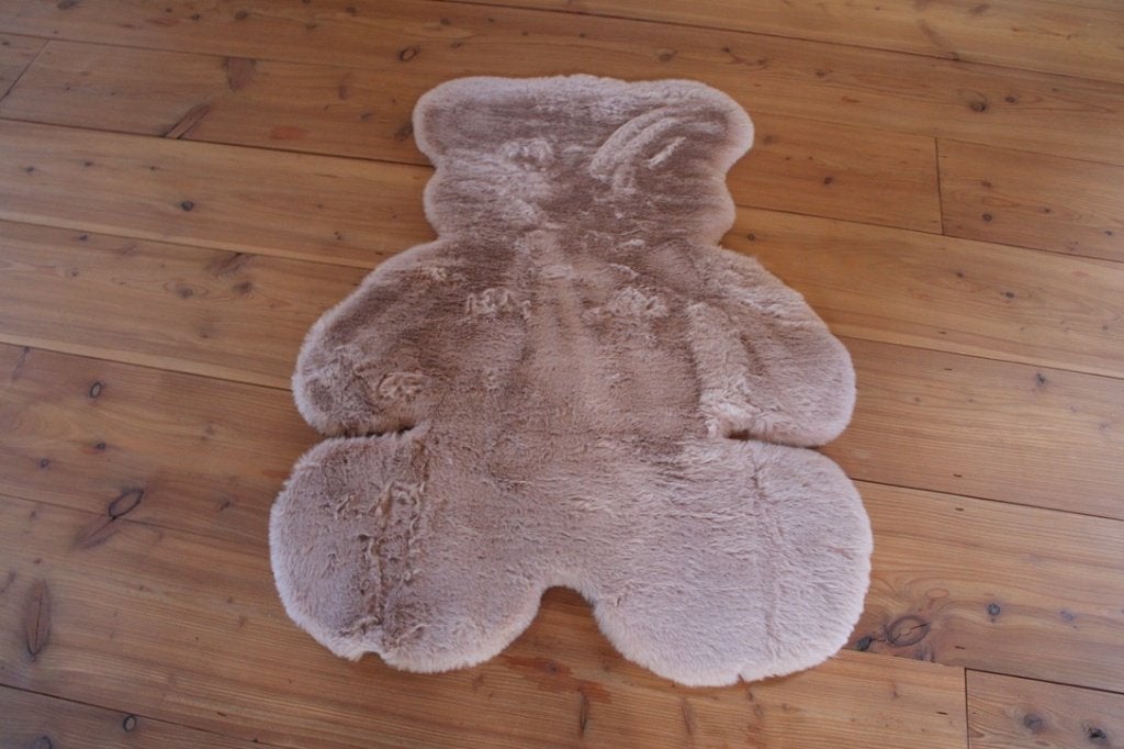 Zacht vloerkleed Teddy Beer fluffy comfy roze & blauw, 100 tot 150 cm, Nieuw, Blauw, Overige vormen