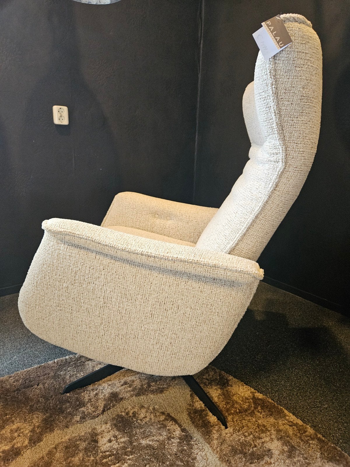 relaxfauteuil TYLER 2 motoren accu stof, Verzenden, Nieuw, Stof, 50 tot 75 cm