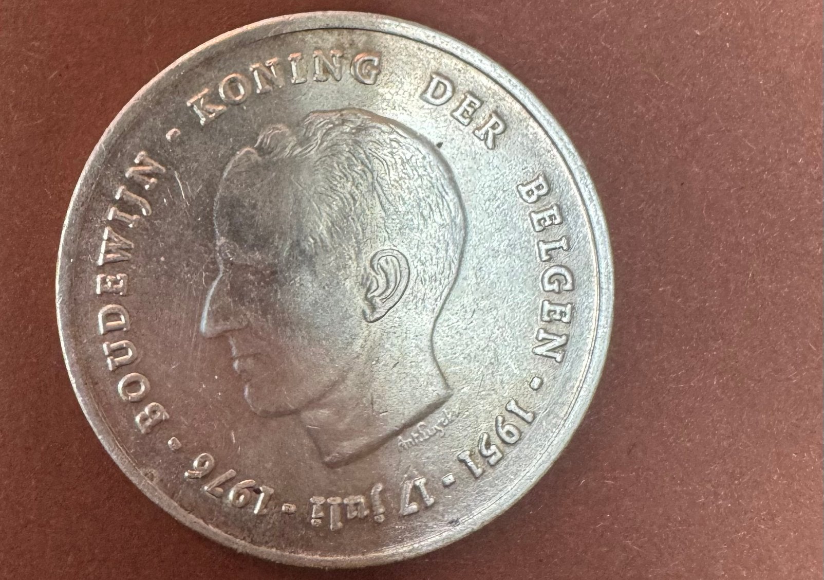 250 frank Boudewijn 1976 Vlaams munt geld belgie, Ophalen of Verzenden