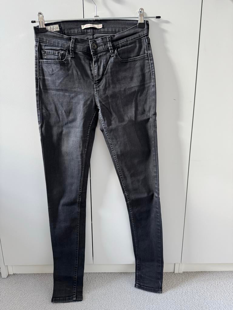 Levi's super skinny jeans W28/L32 grijs/zwart, Ophalen of Verzenden, Gedragen, Grijs, W28 - W29 (confectie 36)
