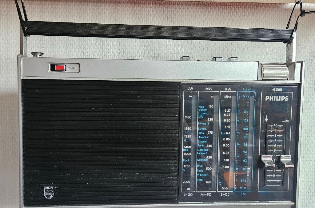 Vintage Philips 488 Radio - Draagbare Wereldontvanger, Ophalen of Verzenden, Gebruikt, Wereldontvanger
