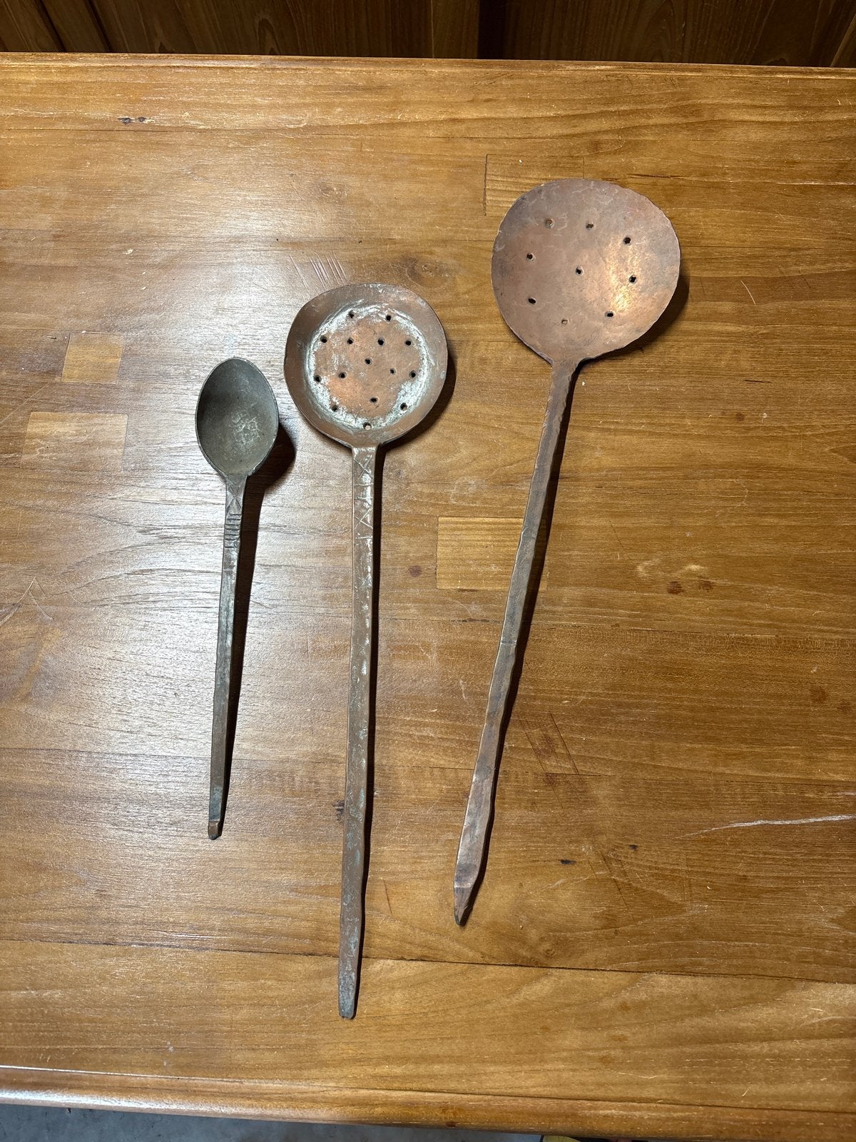 Antieke koperen keukengerei set (3 stuks), Antiek en Kunst, Ophalen