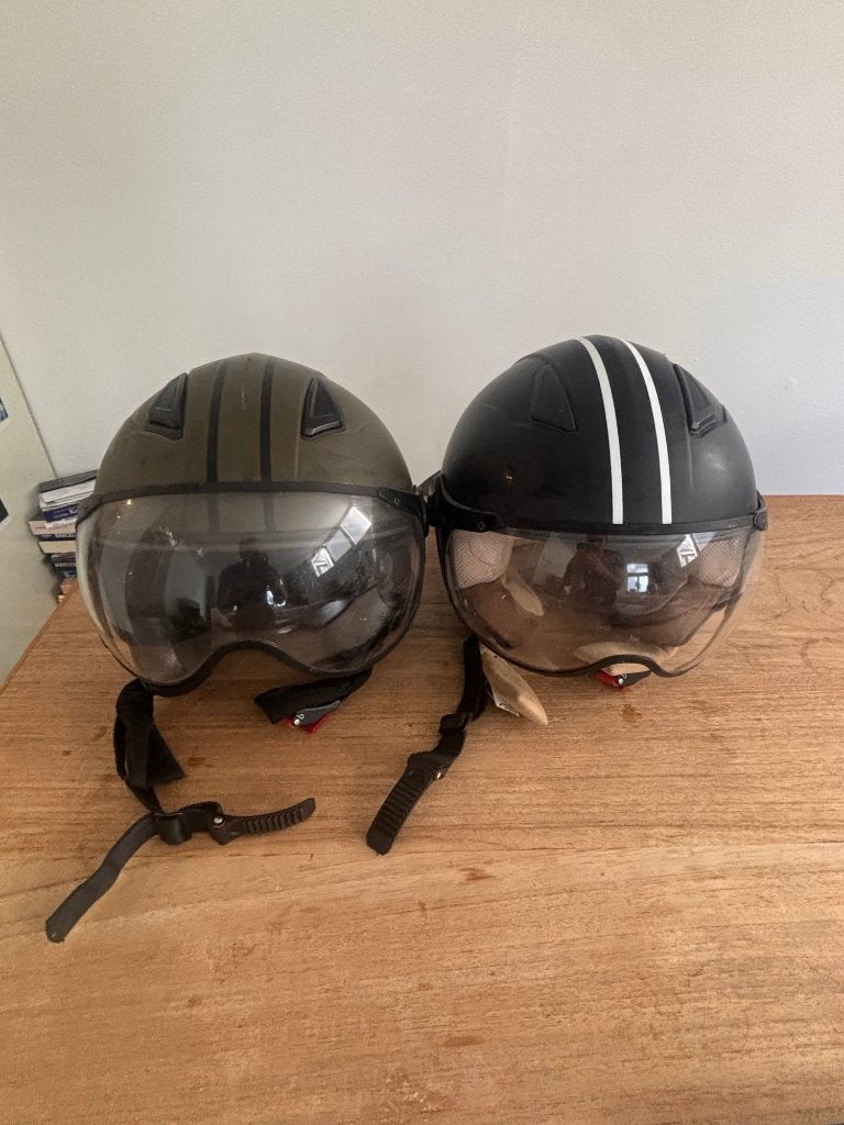 Vito Moda jethelm - groen maat M en zwart maat S, Ophalen, Gebruikt, Vito Helmets