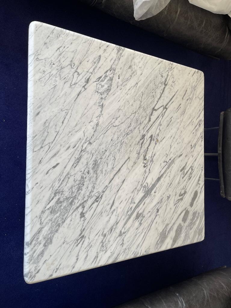 Marmeren Salon Tafel 90 x90 cm, Ophalen, Overige materialen, 50 tot 100 cm, 50 tot 100 cm