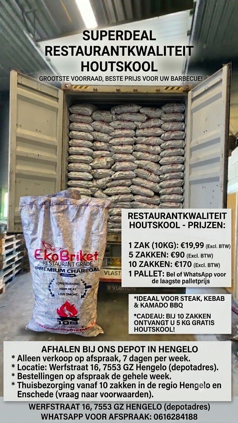Restaurantkwaliteit Houtskool, Ophalen, Nieuw