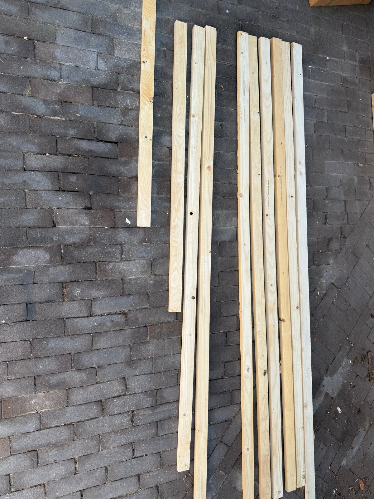 Houten latten 48x22mm diverse lengtes, Doe-het-zelf en Verbouw, Ophalen, Gebruikt, Minder dan 25 mm, Overige typen