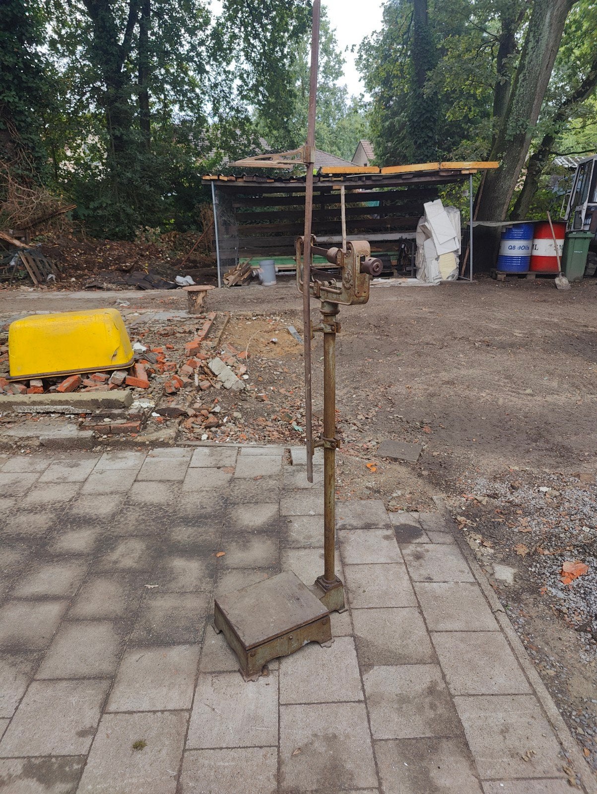 Antieke Personenweegschaal - Vintage Weegschaal, Ophalen, Gebruikt, Analoog, 100 kg of meer