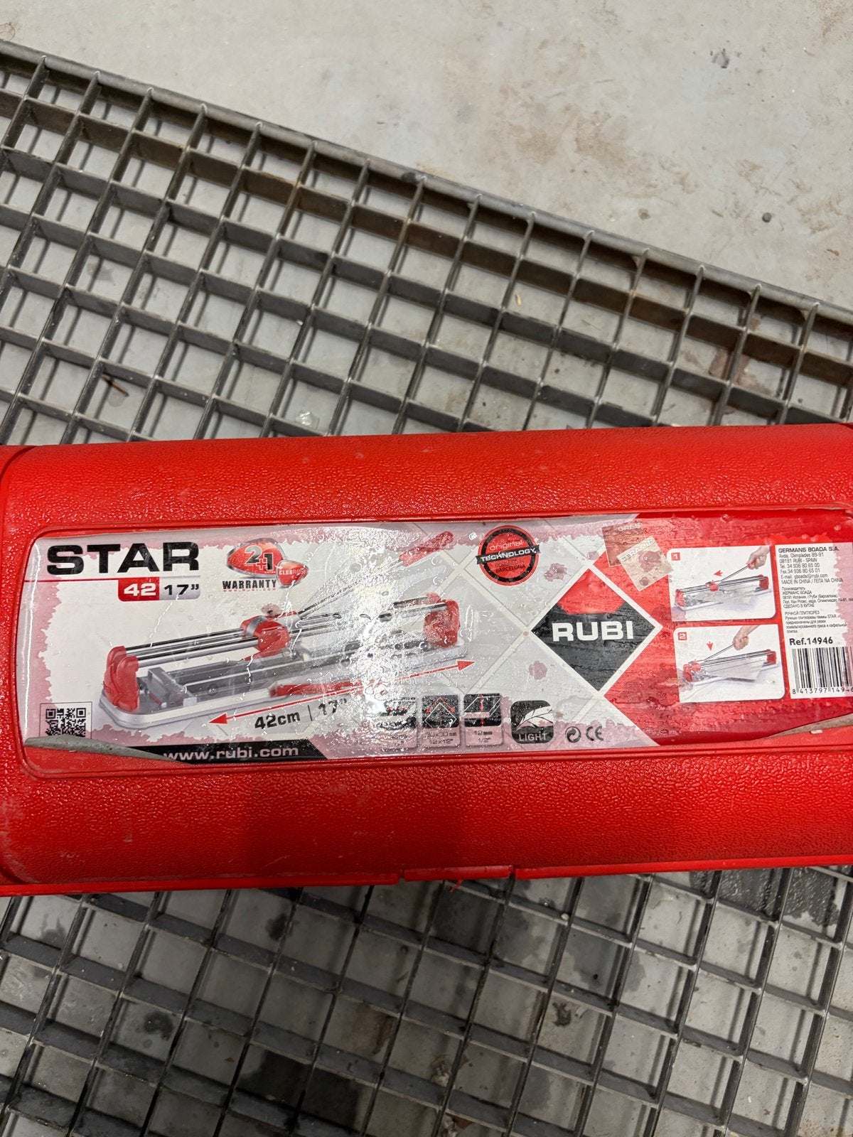 Rubi Star 42 tegelsnijder 42cm met koffer, Ophalen of Verzenden, Gebruikt