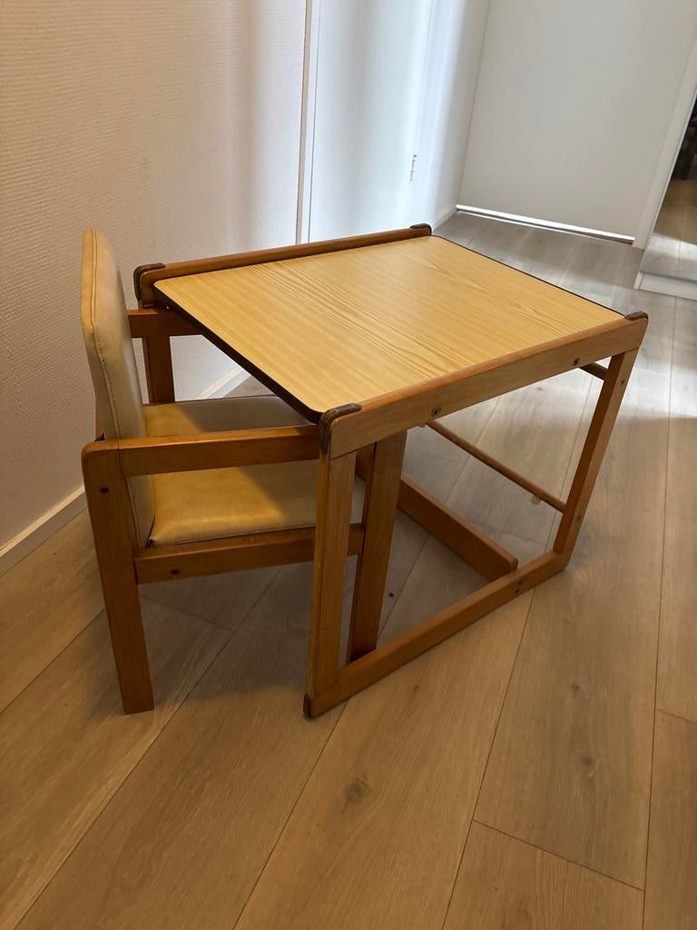 Vintage kinderstoel 1980 - 2-delig  NU MAAR €10, Ophalen, Gebruikt, Tafel(s) en Stoel(en)