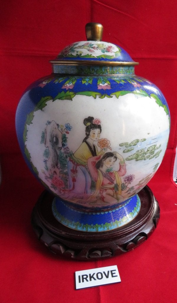 MOOIE EN GROTE CLOISONNE POT * China *, Antiek en Kunst, Overige typen, Ophalen of Verzenden, China, Handgemaakt