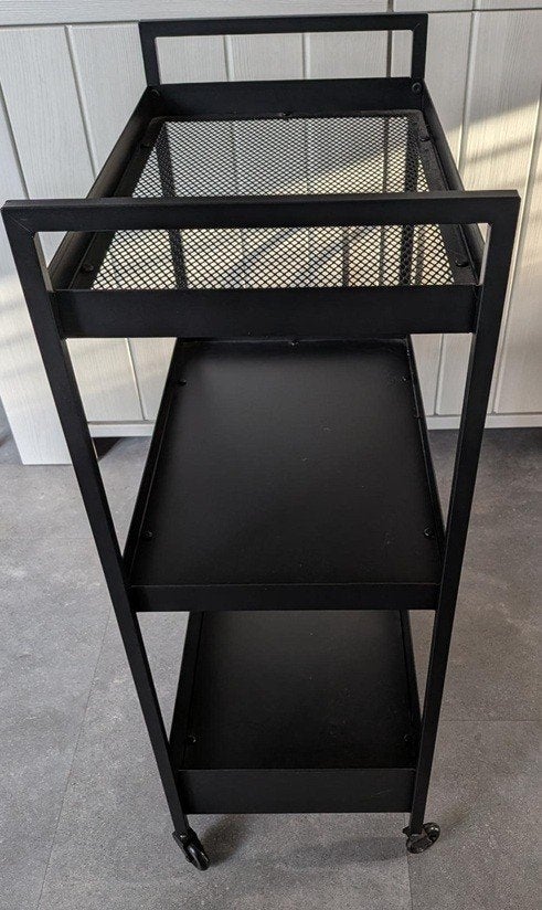 Ikea NISSAFORS roltafel keukentrolley bijzettafel zwart, Huis en Inrichting, Ophalen, IKEA, Keukentrolley, Zo goed als nieuw