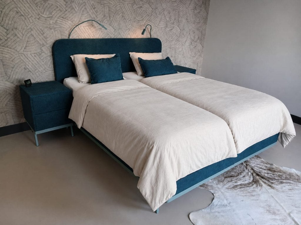Lifestyle Boxspring Groen 180x210 – incl. Nieuwe Topper!, Ophalen, 210 cm, Tweepersoons, Zo goed als nieuw