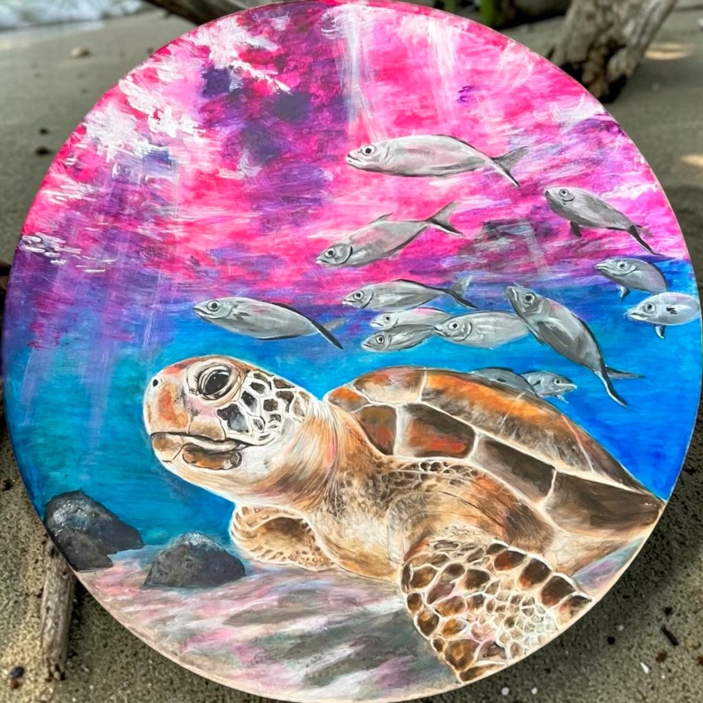 OVERGEDRAGEN Oceandrum 42 cm Geit/Waterbuffel, Muziek en Instrumenten, Percussie, Verzenden, Nieuw, Trommel