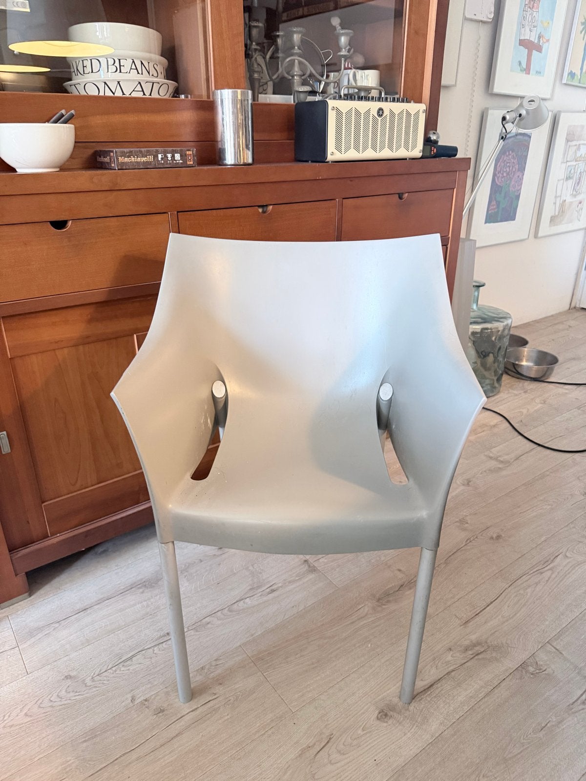 Set van 2x 5 Philip Starck, Dr No stoelen - Grijs & Oranje, Kunststof, Gebruikt, Overige kleuren, Ophalen of Verzenden