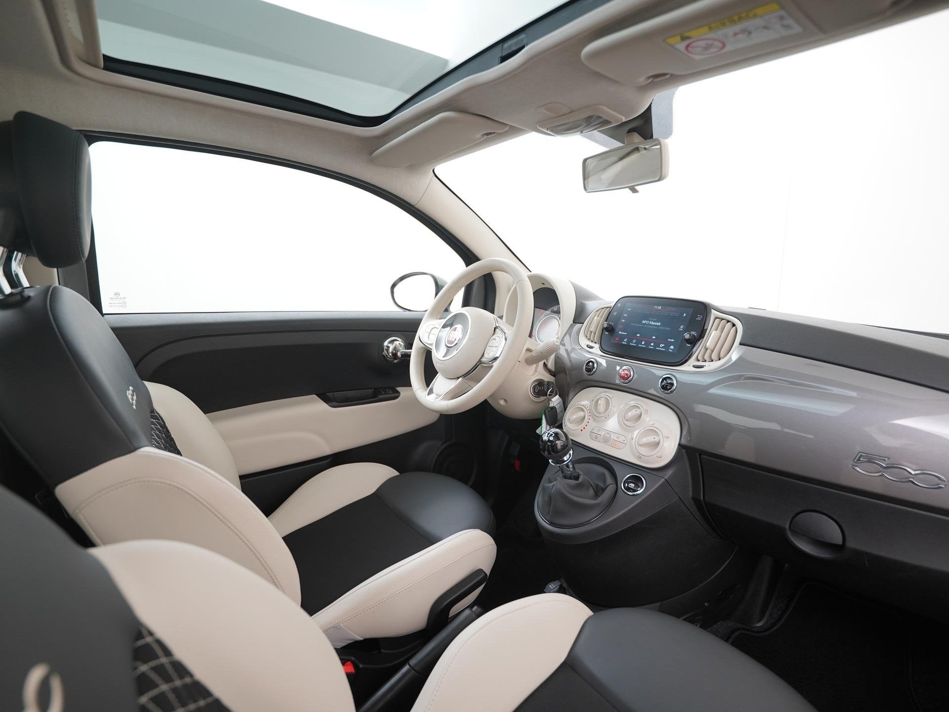 Fiat 500 1.0 Hybrid Dolcevita | Panoramadak | Zondag Open!, 12 maanden, Stof, Gebruikt, Euro 6