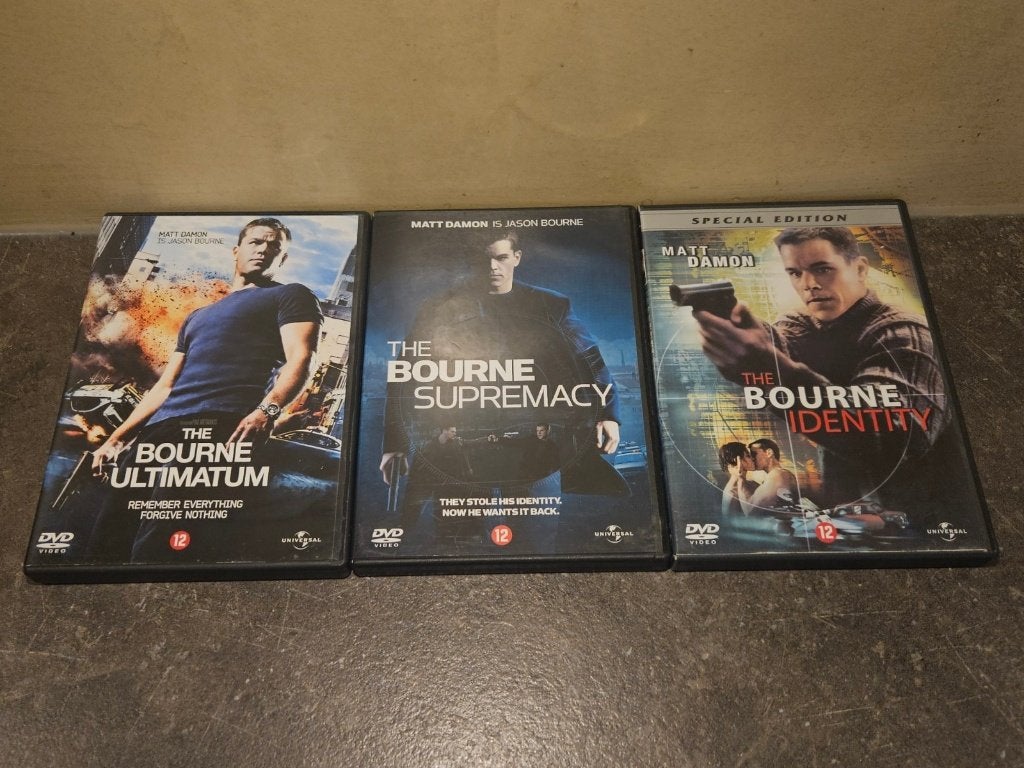 Jason Bourne deel 1,2 en 3 met Matt Damon, Vanaf 12 jaar, Ophalen of Verzenden, Zo goed als nieuw