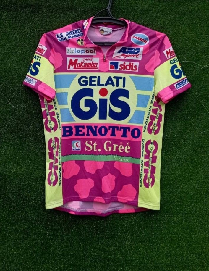 Vintage Gelati GIS Benotto St. Greé Wielershirt, Fietsen en Brommers, Ophalen of Verzenden