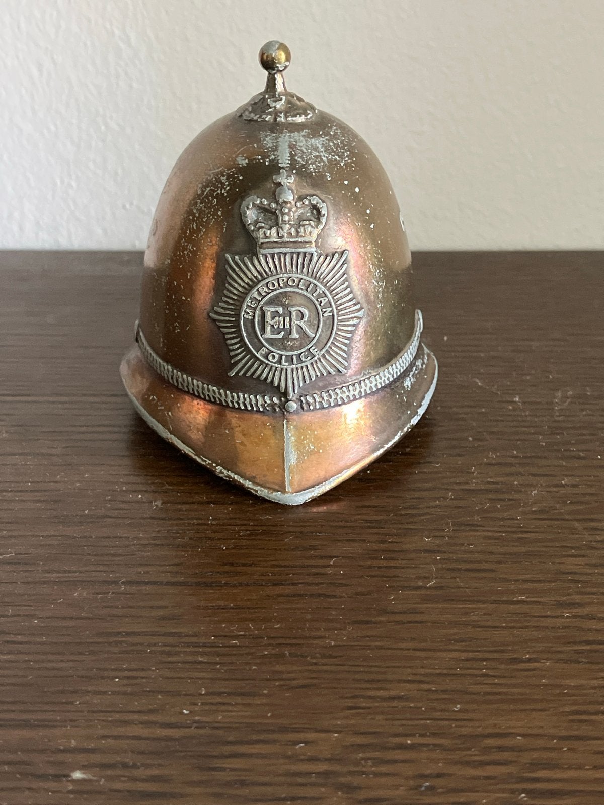 Vintage Metropolitan Police Helm Bel - Metaal, Ophalen of Verzenden