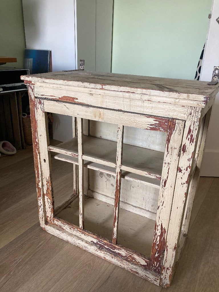 Oud sfeervol kastje, Huis en Inrichting, Kasten | Wandmeubels, Ophalen, Gebruikt, Minder dan 150 cm, Minder dan 100 cm