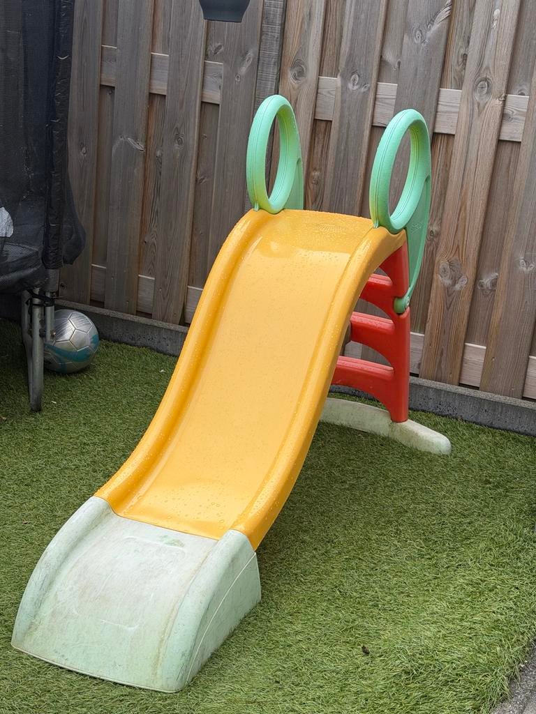 Gele Smoby glijbaan voor kinderen - Gebruikt, Kinderen en Baby's, Ophalen of Verzenden, Gebruikt, Glijbaan