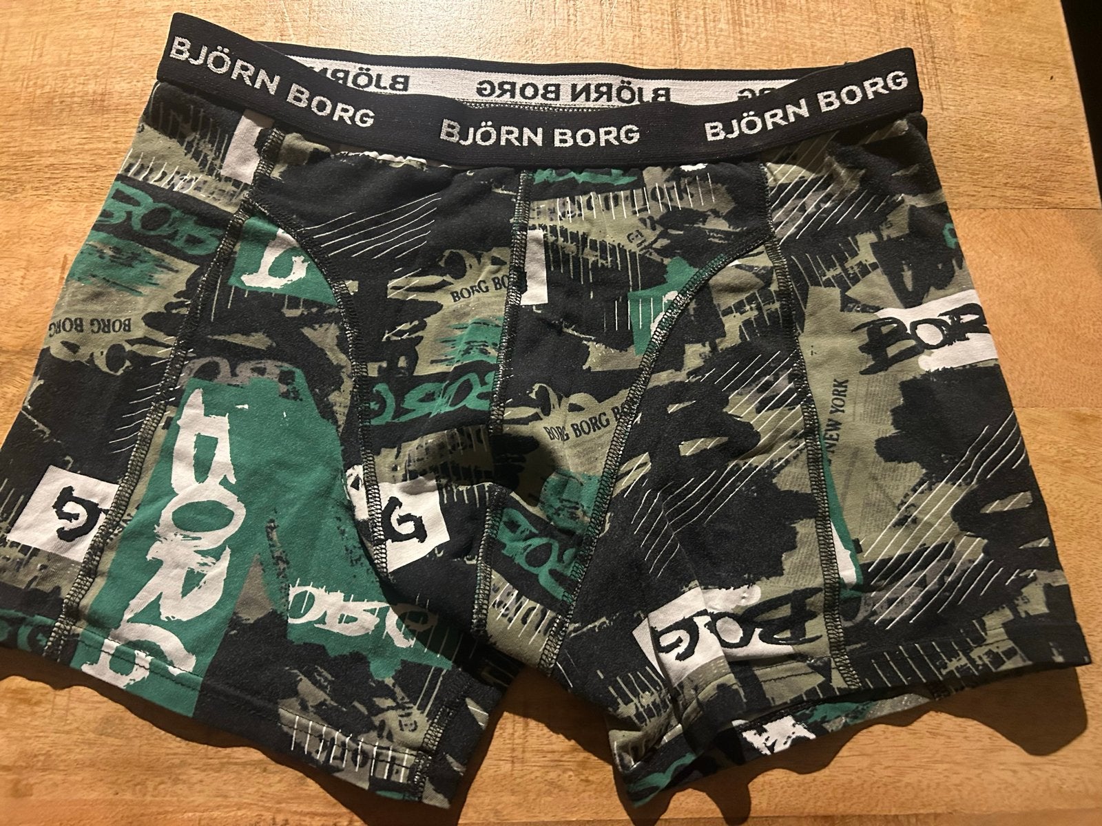 Björn Borg boxershort - Maat M - Groen/Zwart patroon, Ophalen of Verzenden, Groen, Boxer