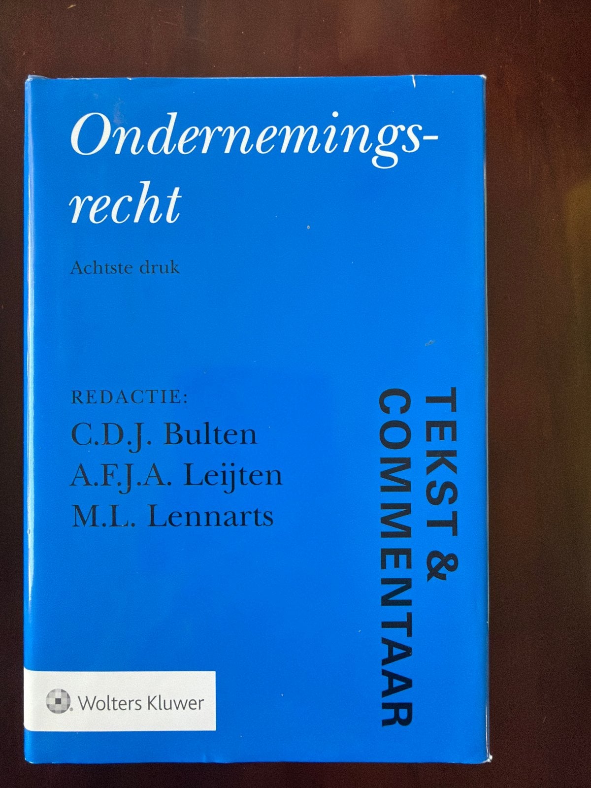 Ondernemingsrecht Tekst & Commentaar - Achtste druk, Boeken, Ophalen of Verzenden, Gamma, Gelezen, WO