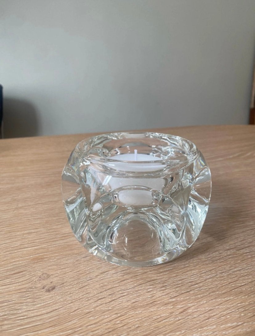 Peill & Putzler grote kaarshouder, Antiek en Kunst, Antiek | Glas en Kristal, Ophalen of Verzenden