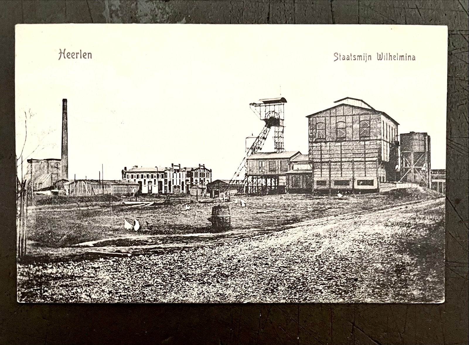 Antieke kaart Staatsmijn Wilhelmina Heerlen1903 - Prachtsta, Verzenden, Voor 1920, Ongelopen, Limburg