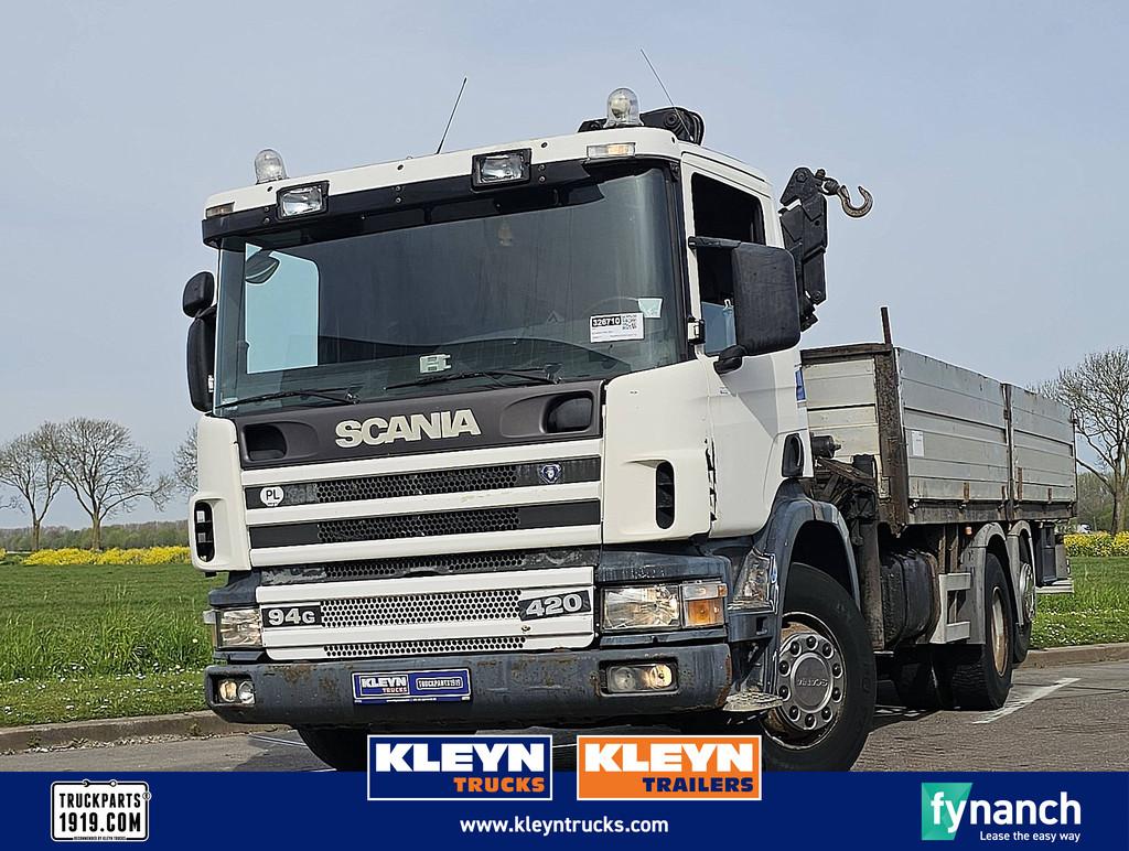 SCANIA P94.260 6x2 hiab crane, Auto's, Vrachtwagens, Bedrijf, Te koop, ABS, Trekhaak, Scania, Diesel, Euro 2, Handgeschakeld, Wit