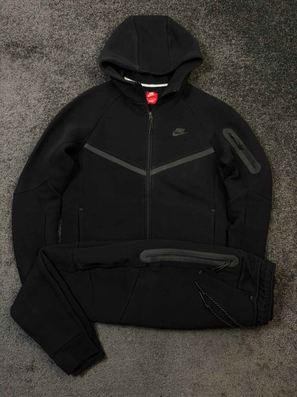 Nike Tech Fleece Pak • Authentiek • Herenmaat S • Zwart, Ophalen of Verzenden, Zo goed als nieuw, Maat 46 (S) of kleiner, Zwart
