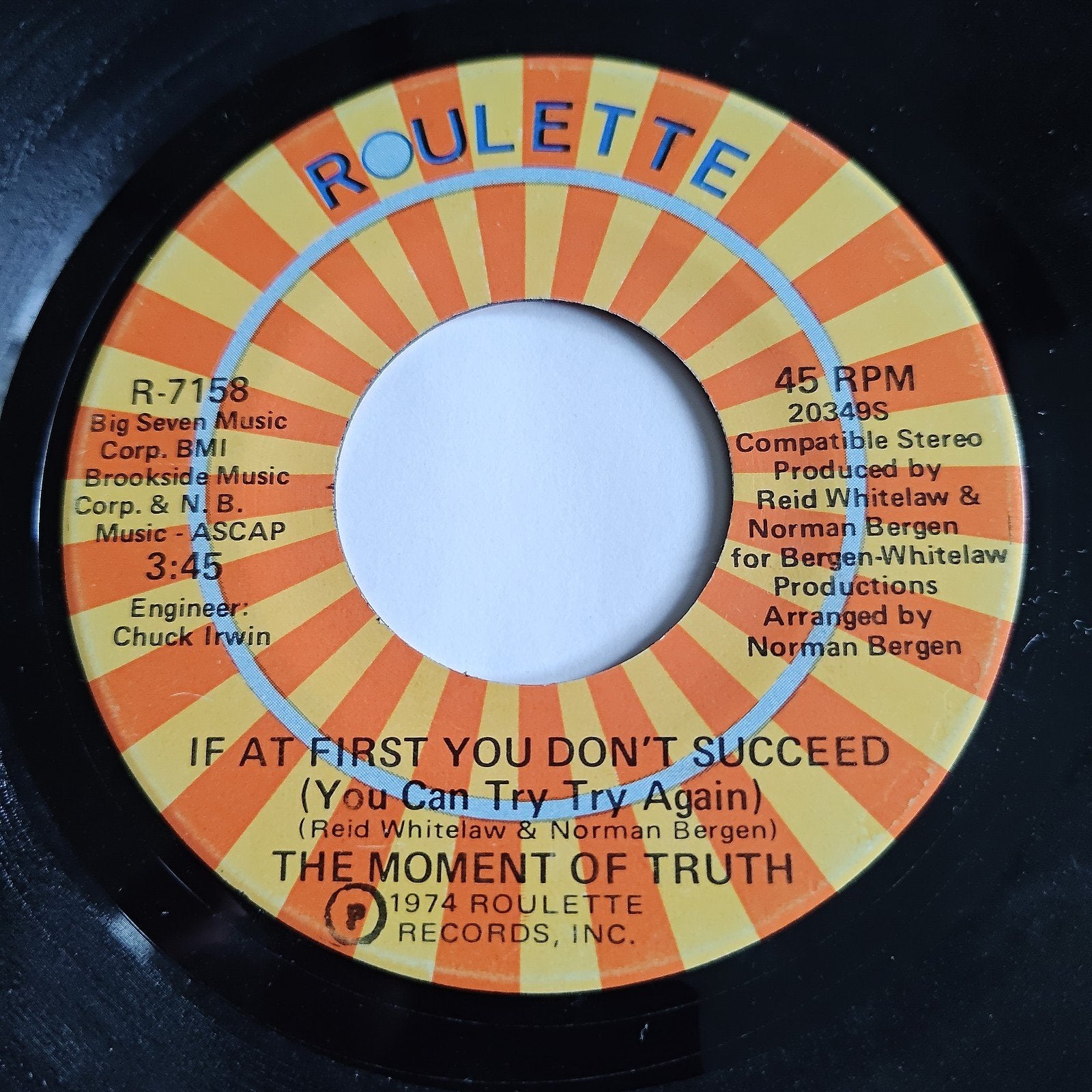 The Moment of Truth - If At First You Don't Succeed 7 inch, Gebruikt, 7 inch, Ophalen of Verzenden, EP
