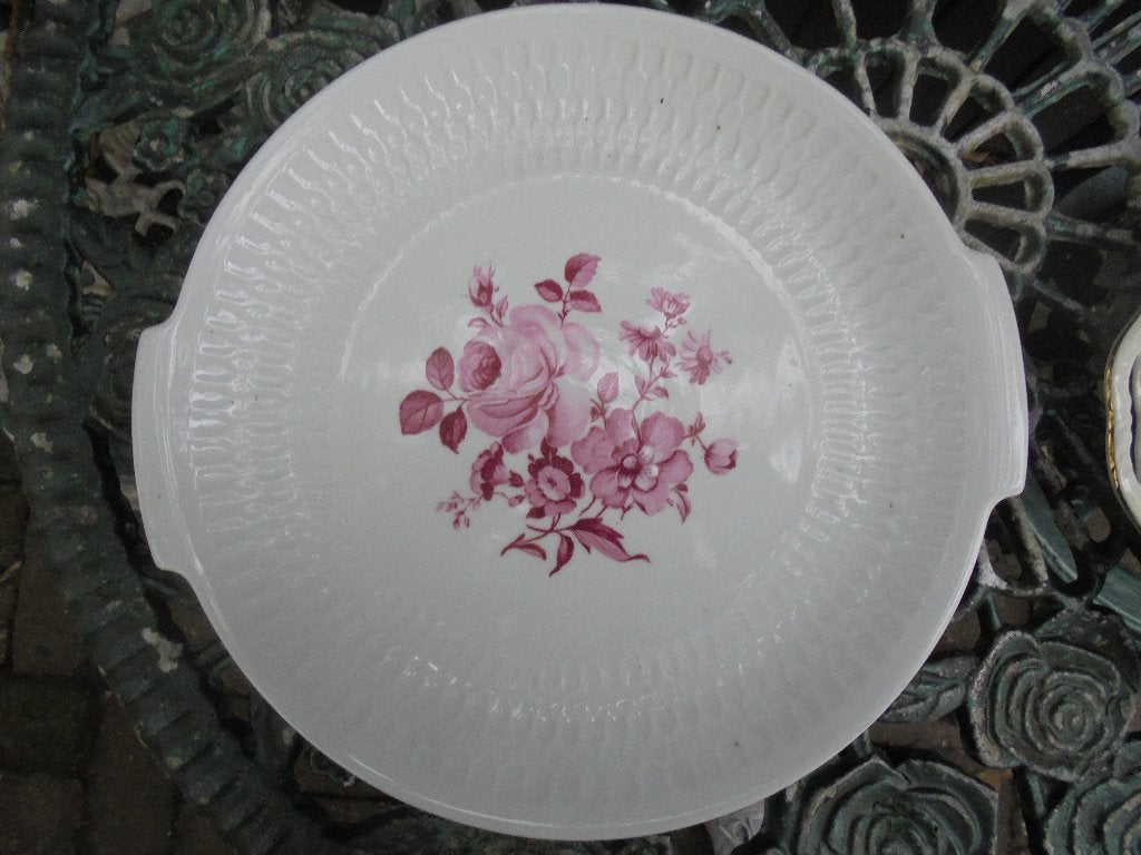 Gebakschaal MOSA met roze bloemboeket / grote pioen roos, Ophalen of Verzenden