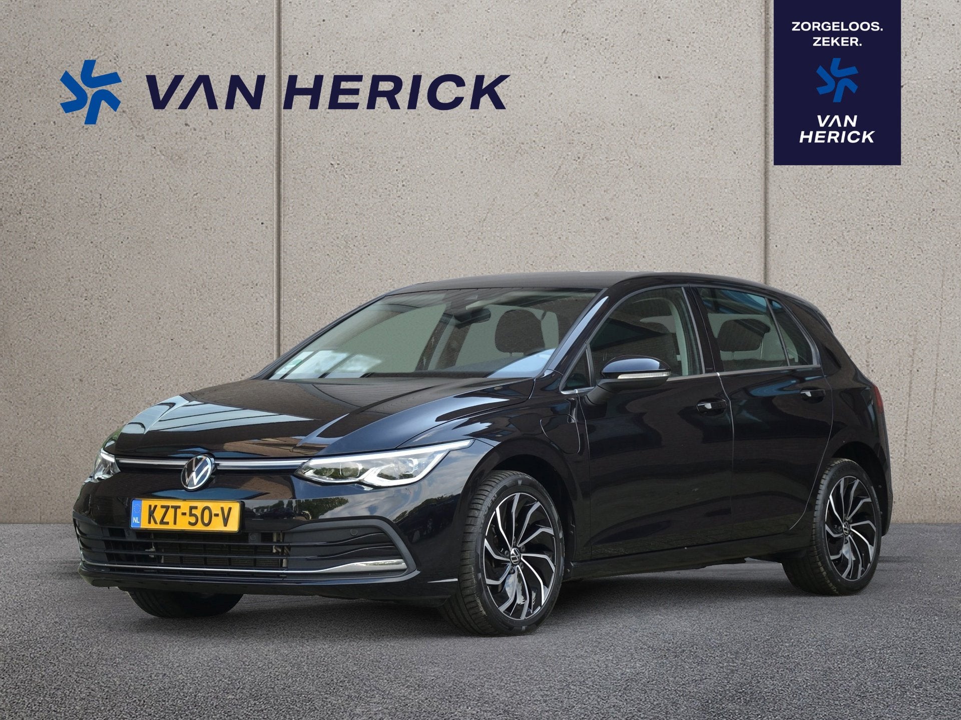 Volkswagen Golf 1.4 eHybrid 204PK Style | ACC | Navigatie |, Auto's, Gebruikt, Zwart, 4 cilinders, Zwart