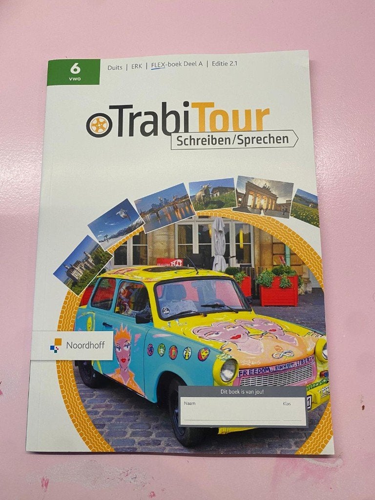 TrabiTour DUITS 6 VWO deel A boek NIEUWSTE EDITIE, VWO, Duits, Noordhoff, Nieuw