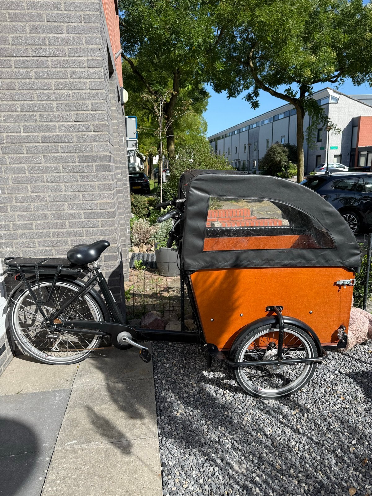 Babboe Big Dog-E Bakfiets met Accu en Huif, Gebruikt, Goederen, Elektrisch, Ophalen