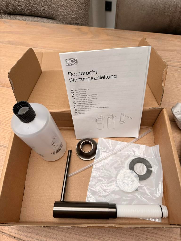 Dornbracht Vaia Zeepdispenser Dark Platinum Matt, Ophalen, Overige typen, Nieuw, Metaal
