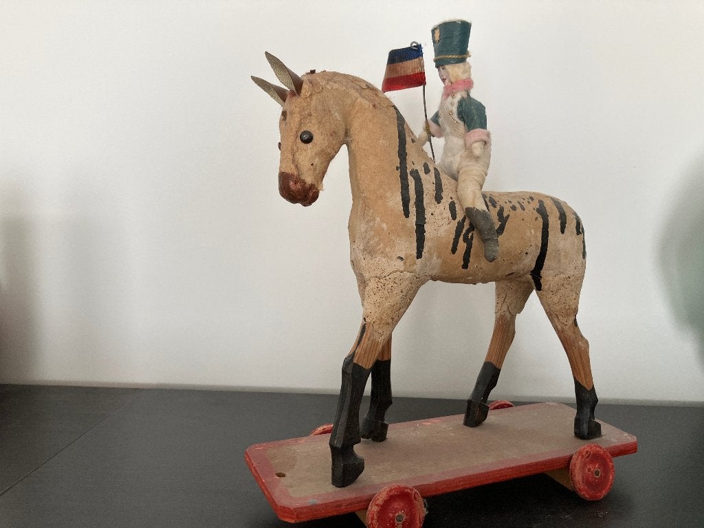 wattenpopje soldaat op paard, Ophalen of Verzenden, Gebruikt