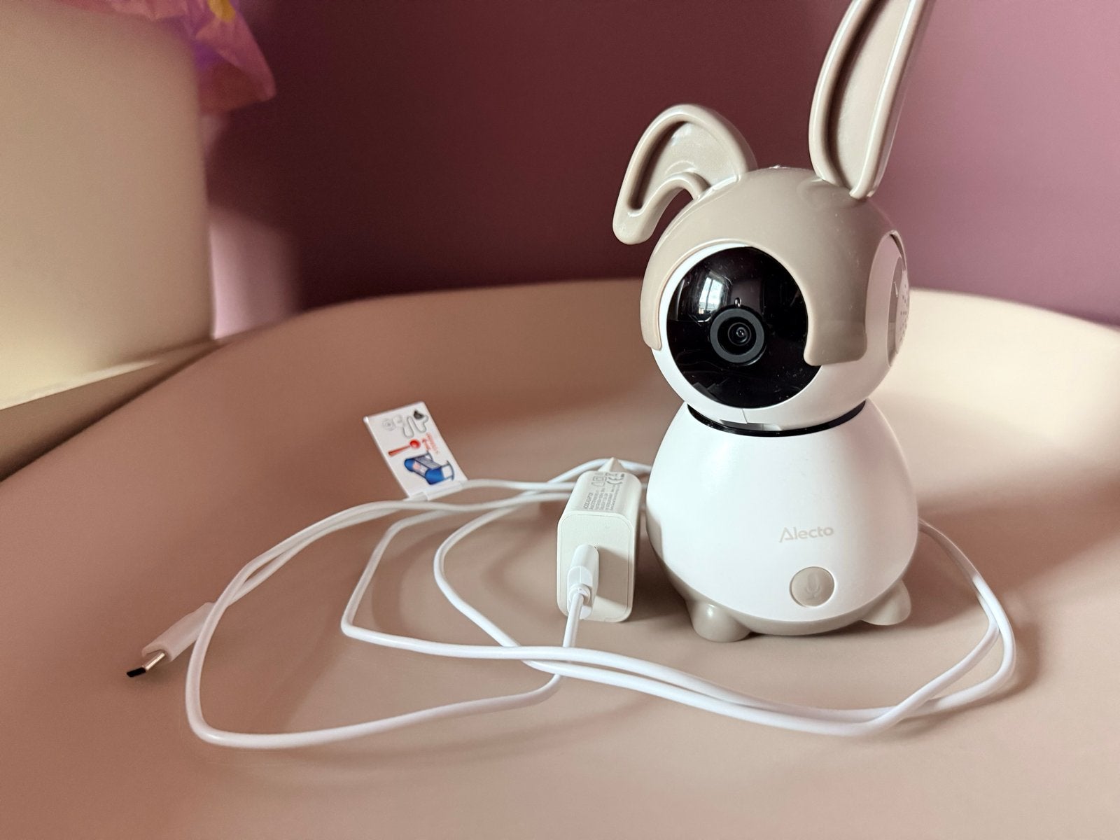 Alecto Babyfoon met camera (Bunnies design), Ophalen of Verzenden, Zo goed als nieuw, Minder dan 100 meter, Camera