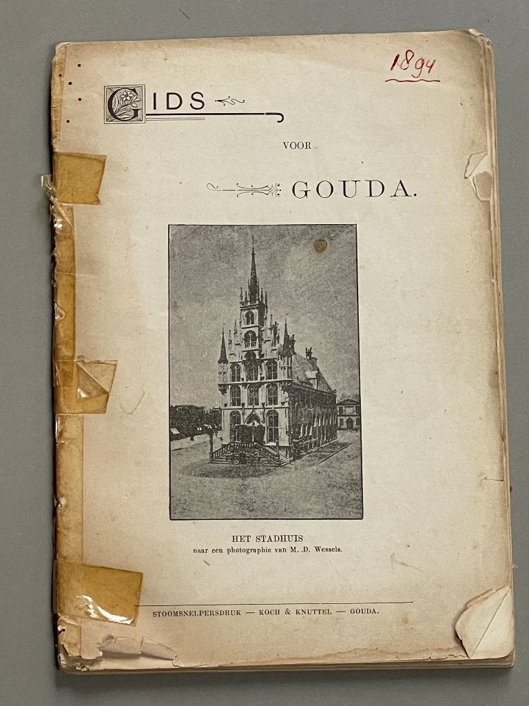 Gids voor GOUDA uit 1894 (met plattegrond), Ophalen of Verzenden, 19e eeuw, Gelezen