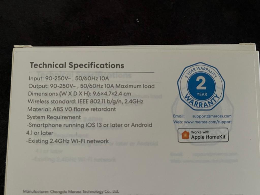 Meross Smart Wi-Fi Schakelaar MSS710 (2 stuks) HomeKit, Ophalen of Verzenden, Zo goed als nieuw