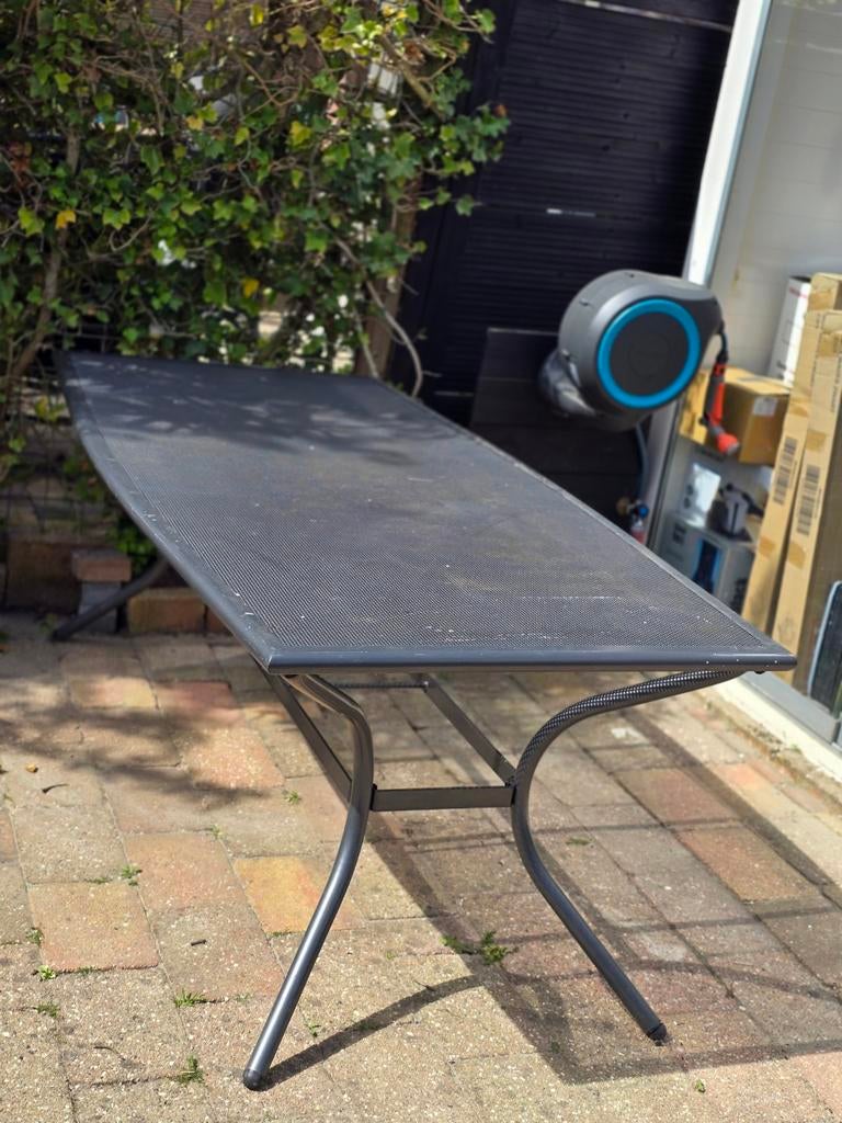 Jutlandia metalen tuintafel, Ophalen, Gebruikt, Rechthoekig, Kunststof