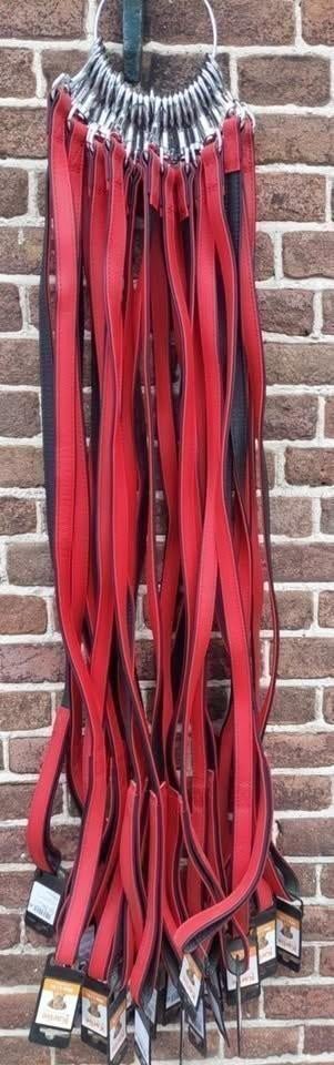 Partij 25x leren hondenriemen vast leder rood Karlie 100cm L, Ophalen of Verzenden, Nieuw, Hondenriem